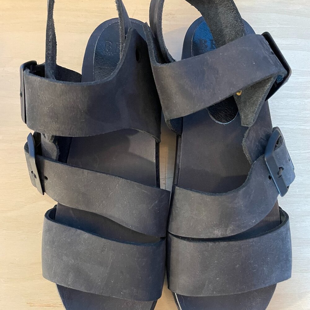 BRYR Mono Black Jesse Clog Sandal Size 7